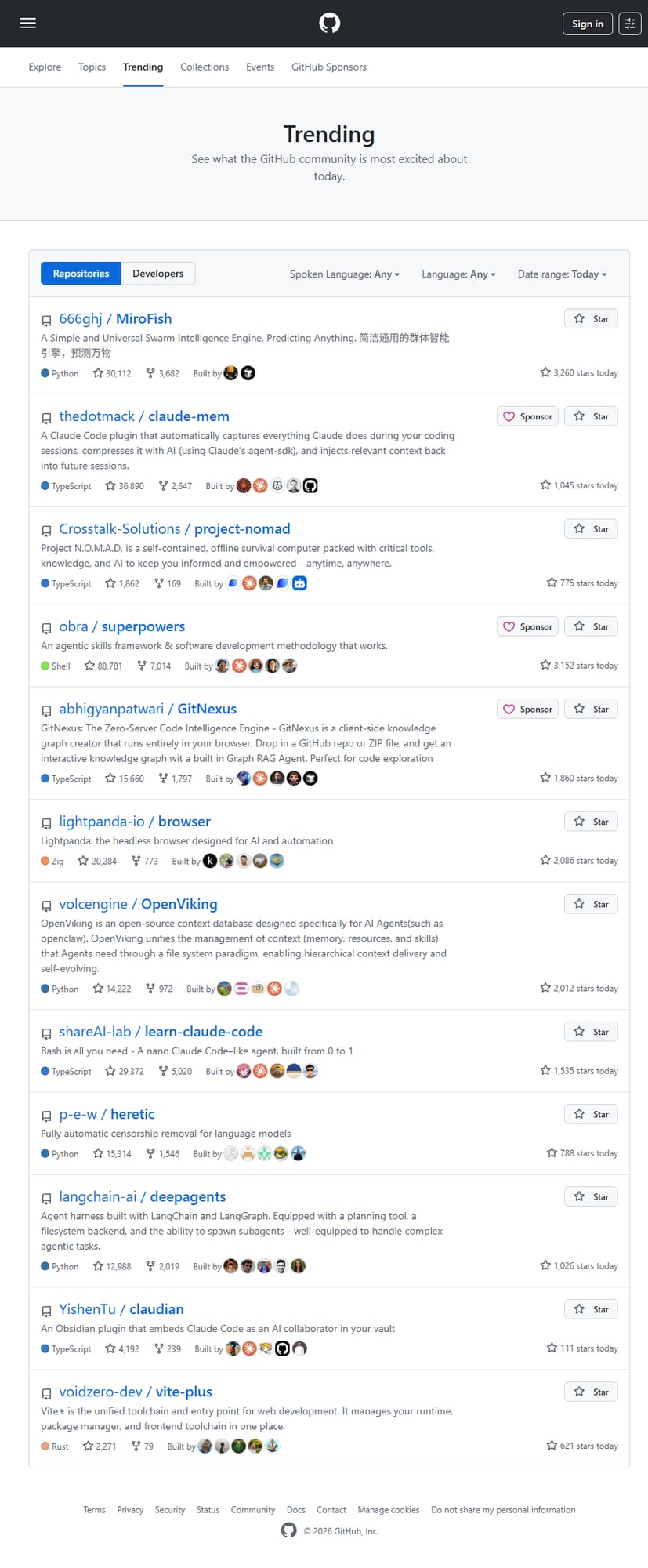 GitHub Trending